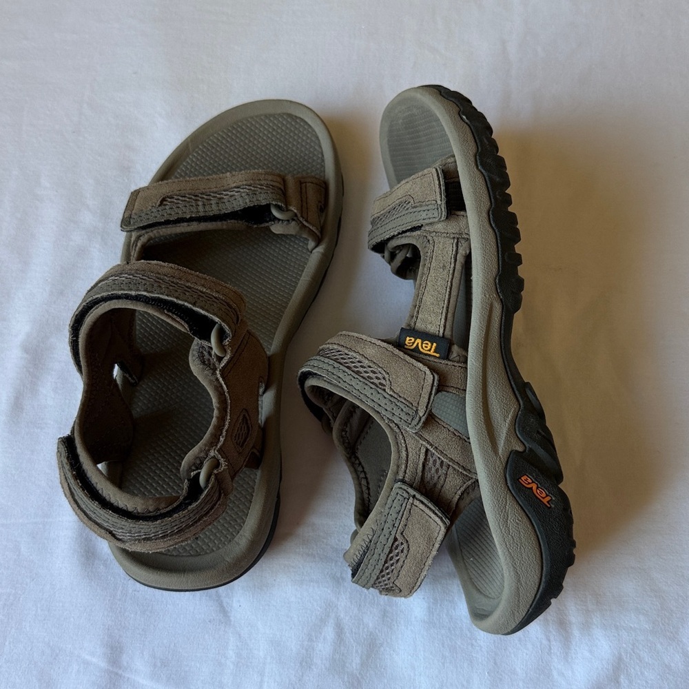 TEVA MEN HUDSON BUNGEE CORD SPORTS STAPPY LEATHER SANDALS✨✨ - Picture 5 of 7